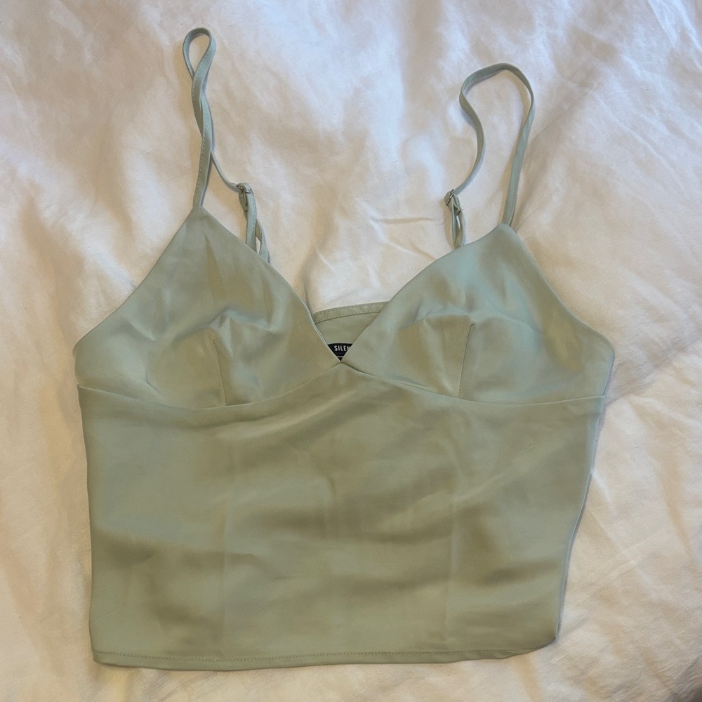 Silence + Noise Mint Green Tank Top